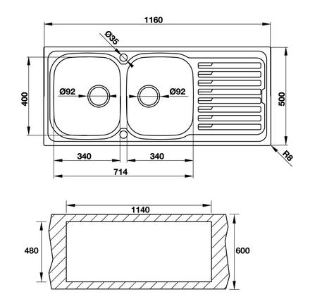 CHẬU HAFELE INOX CLAUDIUS HS-SDD11650