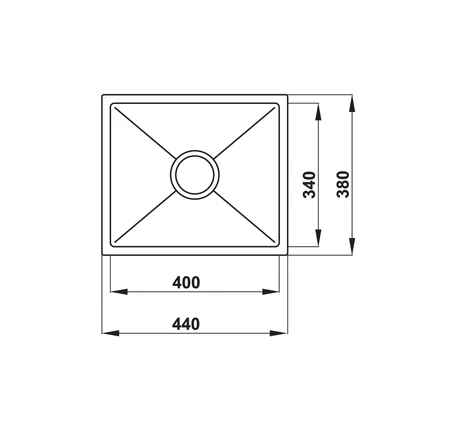 Chậu inox Hafele HS20-SSN1S50