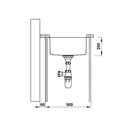 Chậu inox Hafele HS20-SSN1S50