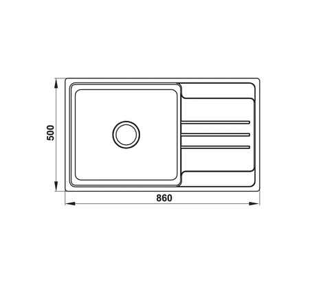 Chậu inox Hafele HS20-SSN1S60