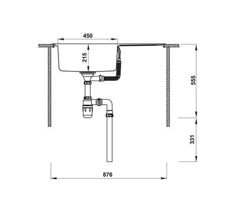 Chậu inox Hafele HS20-SSN1S60