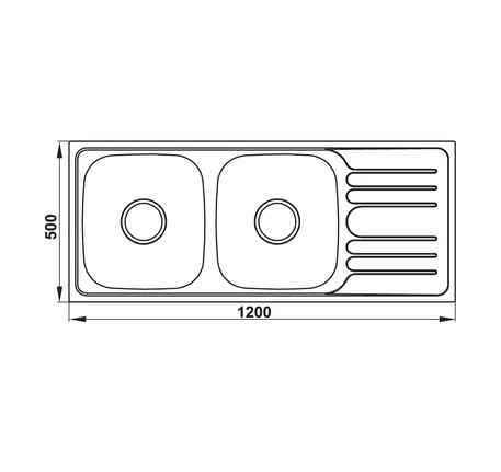 Chậu inox Hafele HS20-SSD2R90