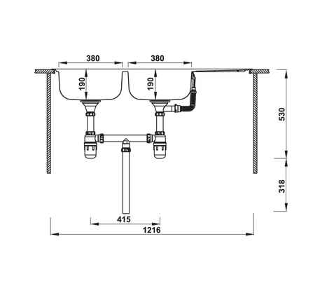 Chậu inox Hafele HS20-SSD2R90