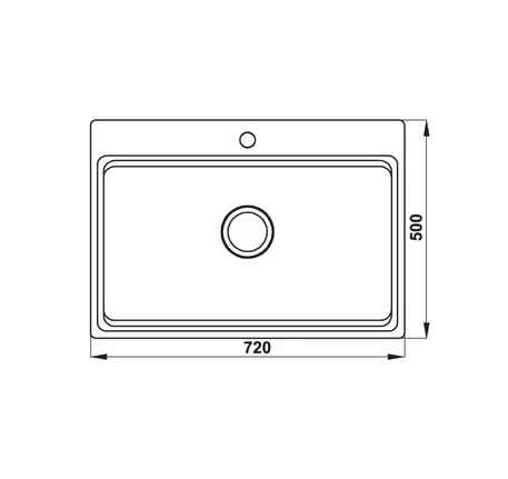 Chậu inox Hafele HS20-SSN1S80