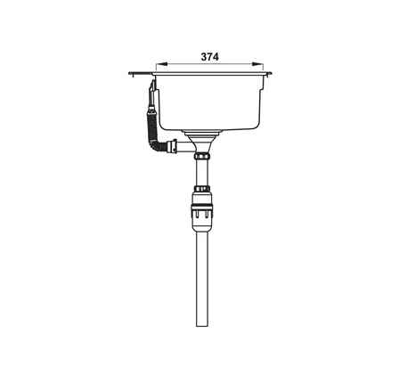 Chậu inox Hafele HS20-SSN1S80