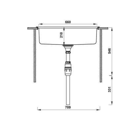 Chậu inox Hafele HS20-SSN1S80