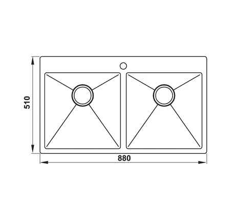 Chậu inox Hafele HS20-SSN2S90