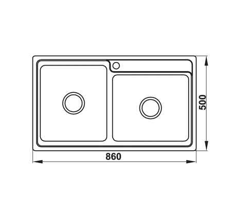 Chậu inox Hafele HS20-SSN2S90L
