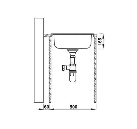Chậu inox Hafele HS19-SSN1R50