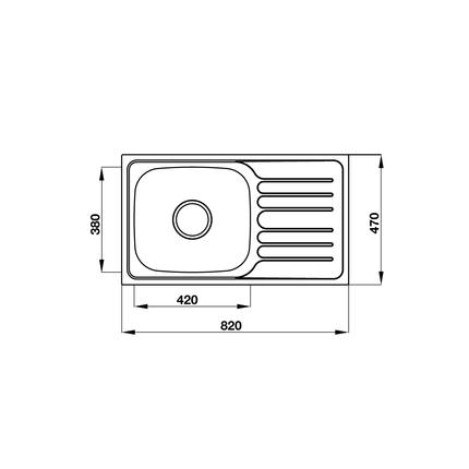 Chậu inox Hafele HS19-SSD1R60