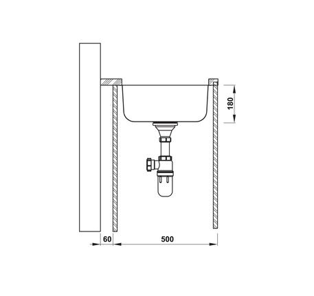 Chậu inox Hafele HS20-SSN1R50
