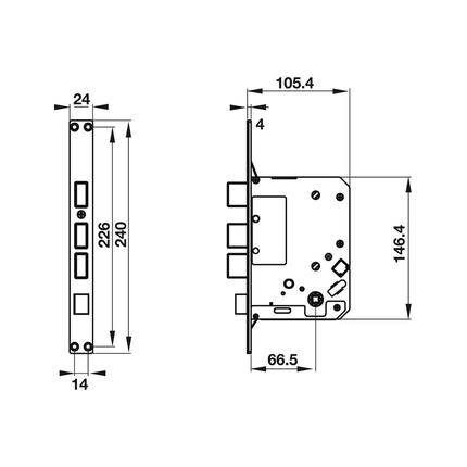 Khóa điện tử Hafele EL9500-TCS