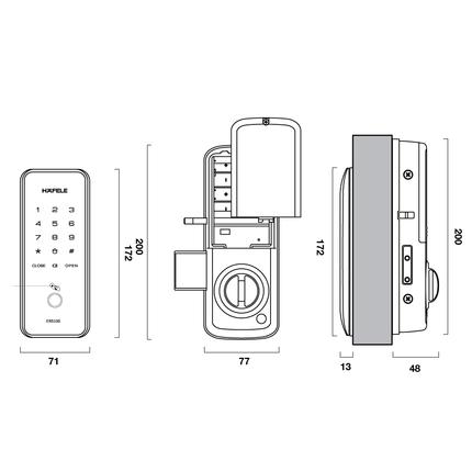 Khóa điện tử Hafele ER5100