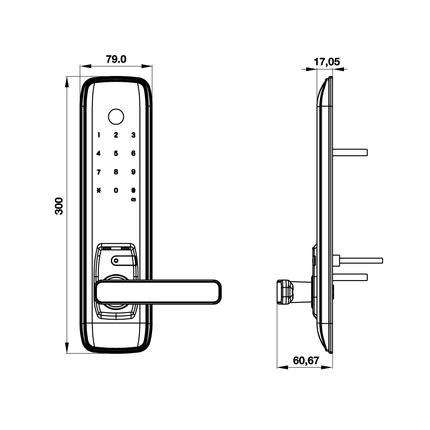Khóa điện tử Hafele EL7800-TCS