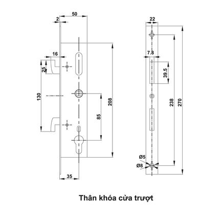 Khóa điện tử Hafele EL6500-TCS