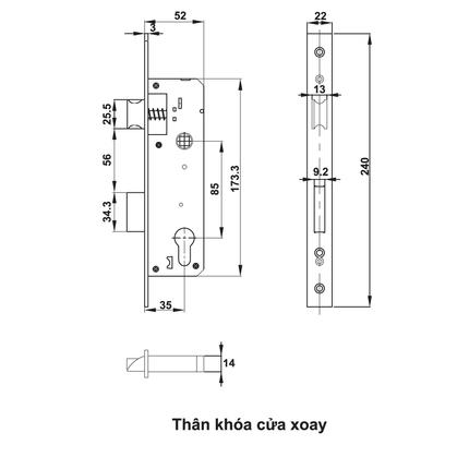 Khóa điện tử Hafele EL6500-TCS