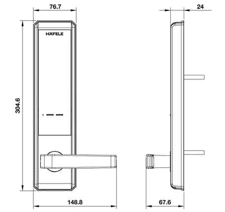 Khóa điện tử Hafele EL7200-TC