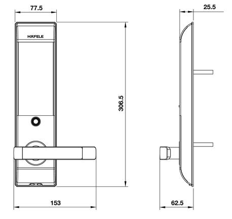 Khóa điện tử Hafele EL7500-TC