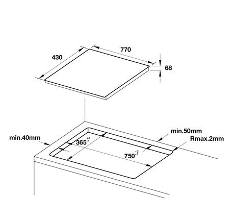 Bếp từ 3 vùng nấu 77 cm HC-IF77A