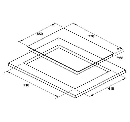 Bếp từ kết hợp điện 3 vùng nấu HC-M773D