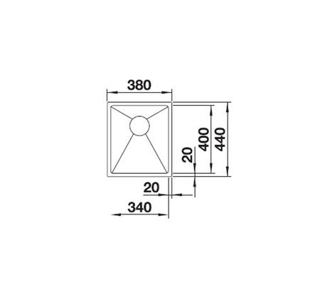 Chậu rửa chén inox Blanco-QUATRUS R15 340-IU