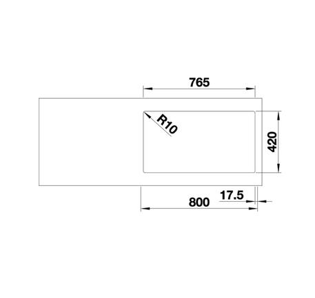 Chậu Blanco inox Quatrus R15 285/435-IU