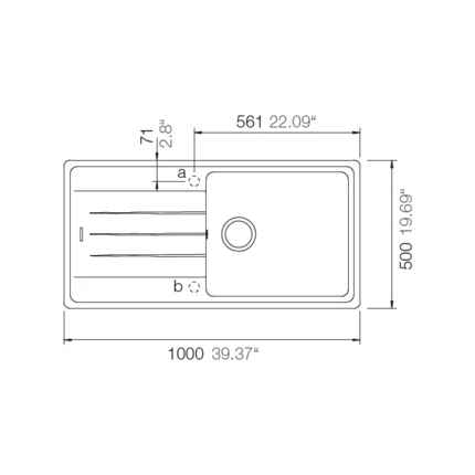 Chậu đá Hafele Antonius HS-GSD10050 màu đen