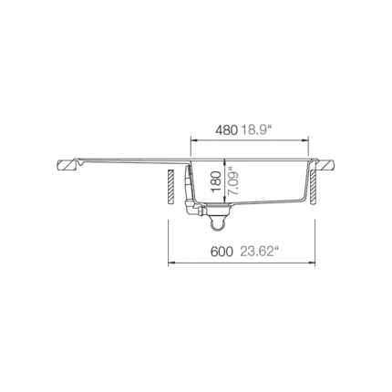 Chậu đá Hafele Antonius HS-GSD10050 màu đen