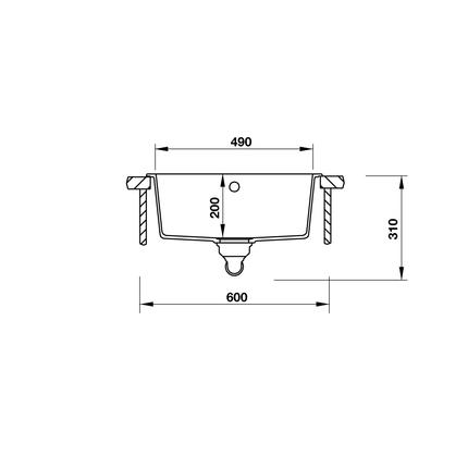 Chậu đá Hafele HS19-GEN1S60 màu kem