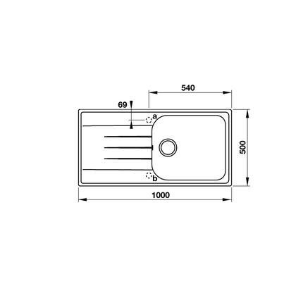 Chậu đá Hafele HS19-GED1R60 màu xám