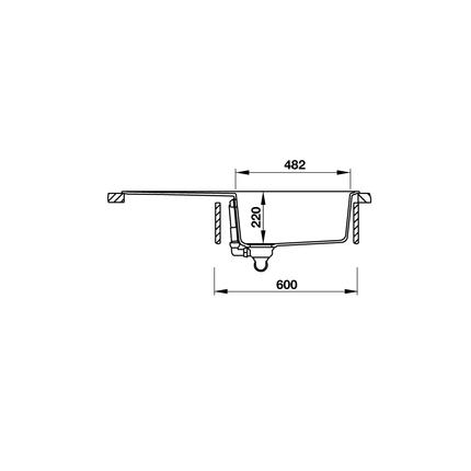 Chậu đá Hafele HS19-GED1R60 màu xám