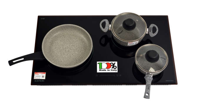 Bếp điện từ Kapani 2 vùng từ 1 hồng ngoại K-77214S