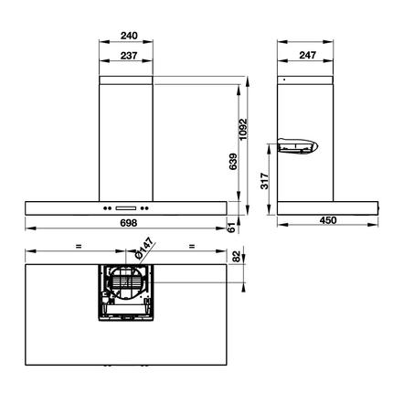 Máy hút mùi gắn tường Hafele HH-WI70C