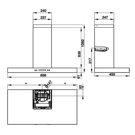 Máy hút mùi gắn tường Hafele HH-WI70B