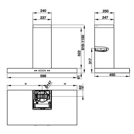 Máy hút mùi gắn tường Hafele HH-WI60B