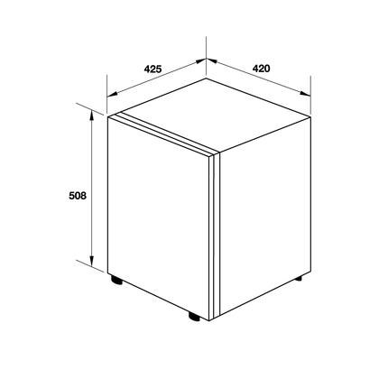 Tủ lạnh mini cửa đen HF-M42S 42 lít