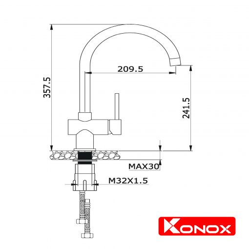 Vòi rửa bát KN1206