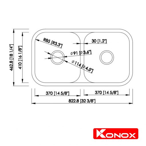 Undermount sink KN8246DUA
