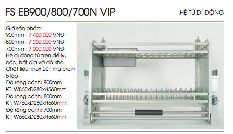Giá bát đĩa nâng hạ FS EB900N VIP