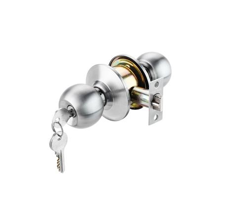 Bộ tay nắm cửa đi dạng tròn inox mờ