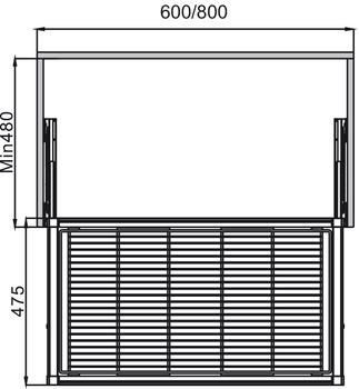 Rổ lưới bằng kim loại 600mm