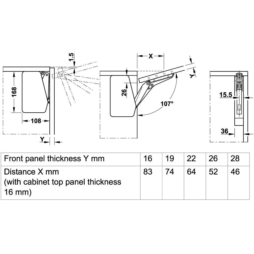 Bộ tay nâng Free Flap 1.7 Loại A