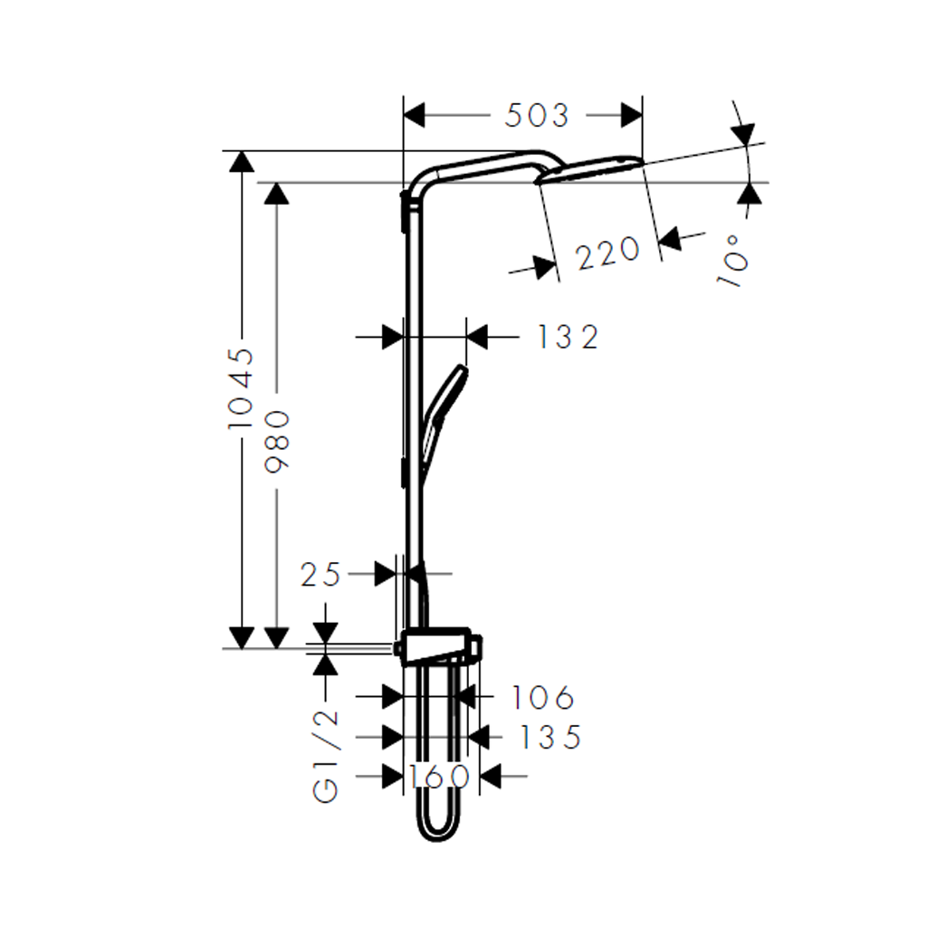 CÂY SEN TẮM ĐỨNG RAINMAKER SELECT 420
