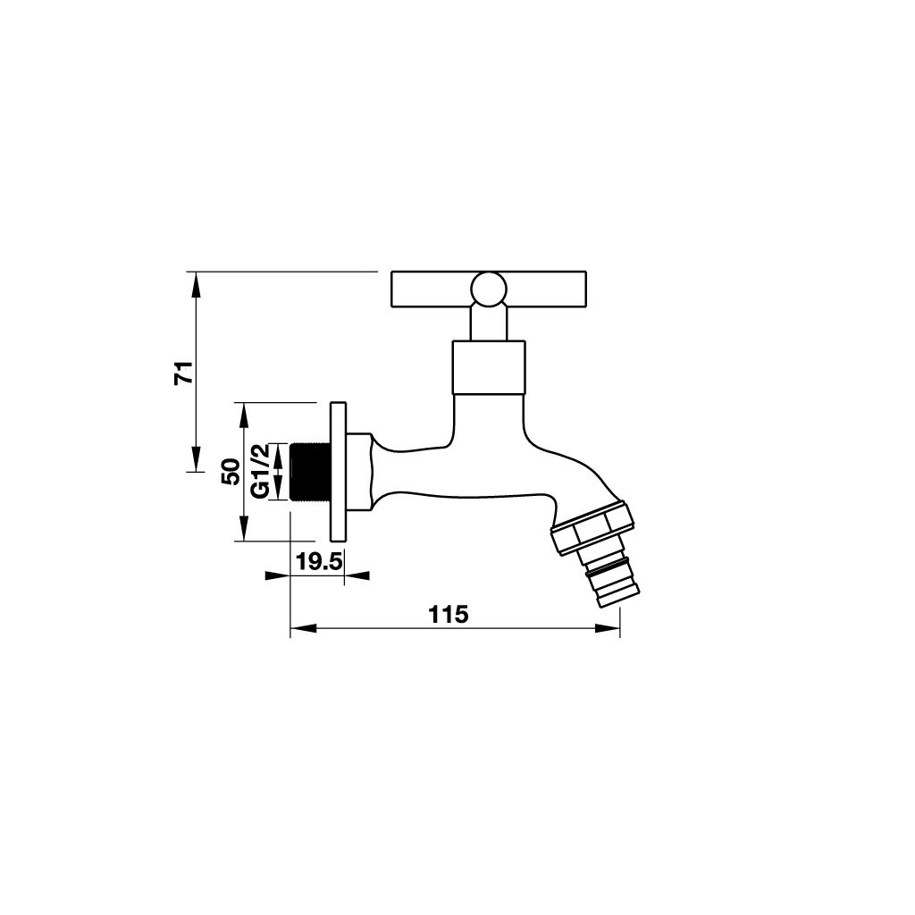 Vòi lạnh gắn tường COMPACT
