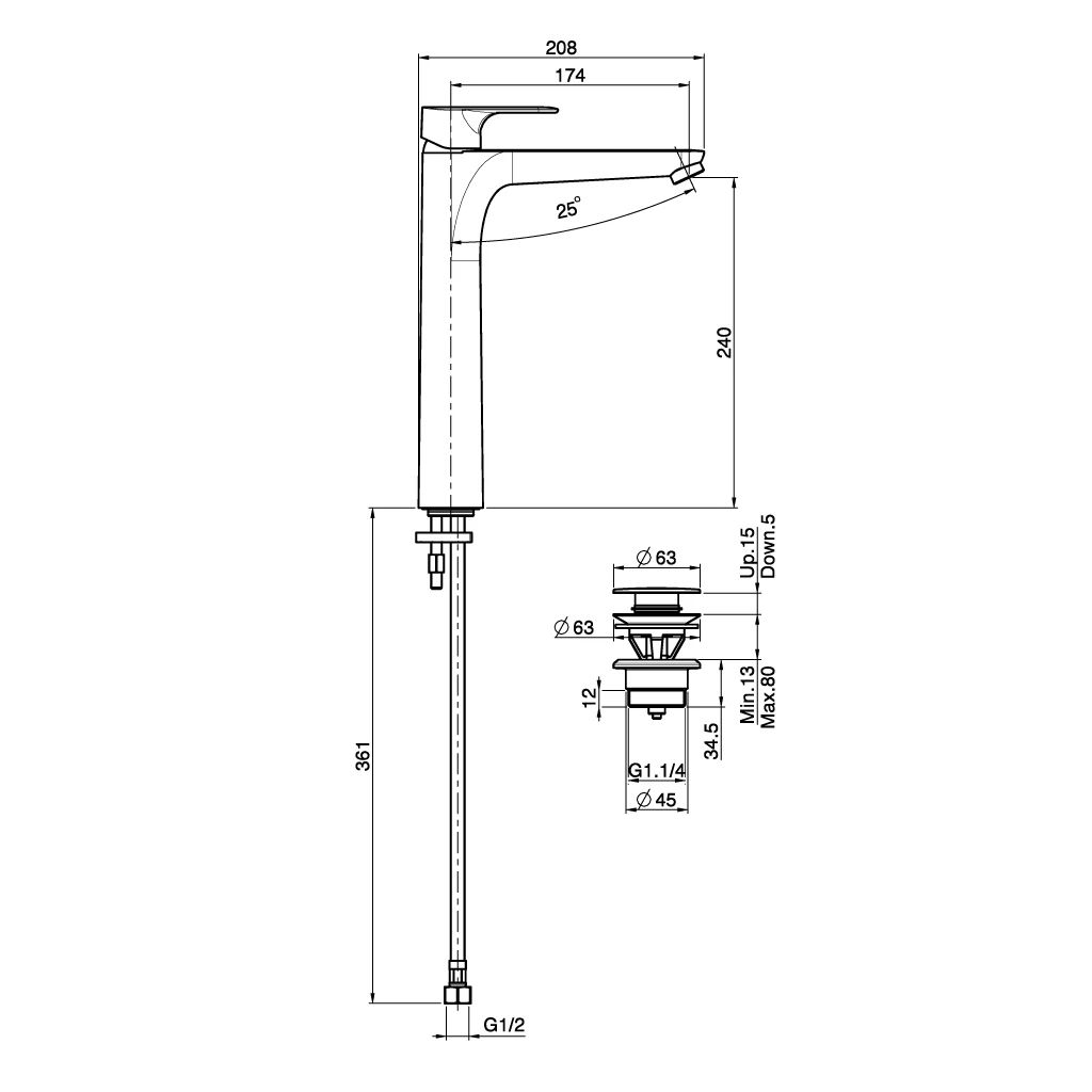 Vòi lavabo ACTIVE 240