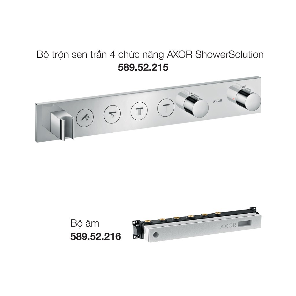 Bộ trộn sen trần 4 chức năng có điều nhiệt AXOR ShowerSolutions