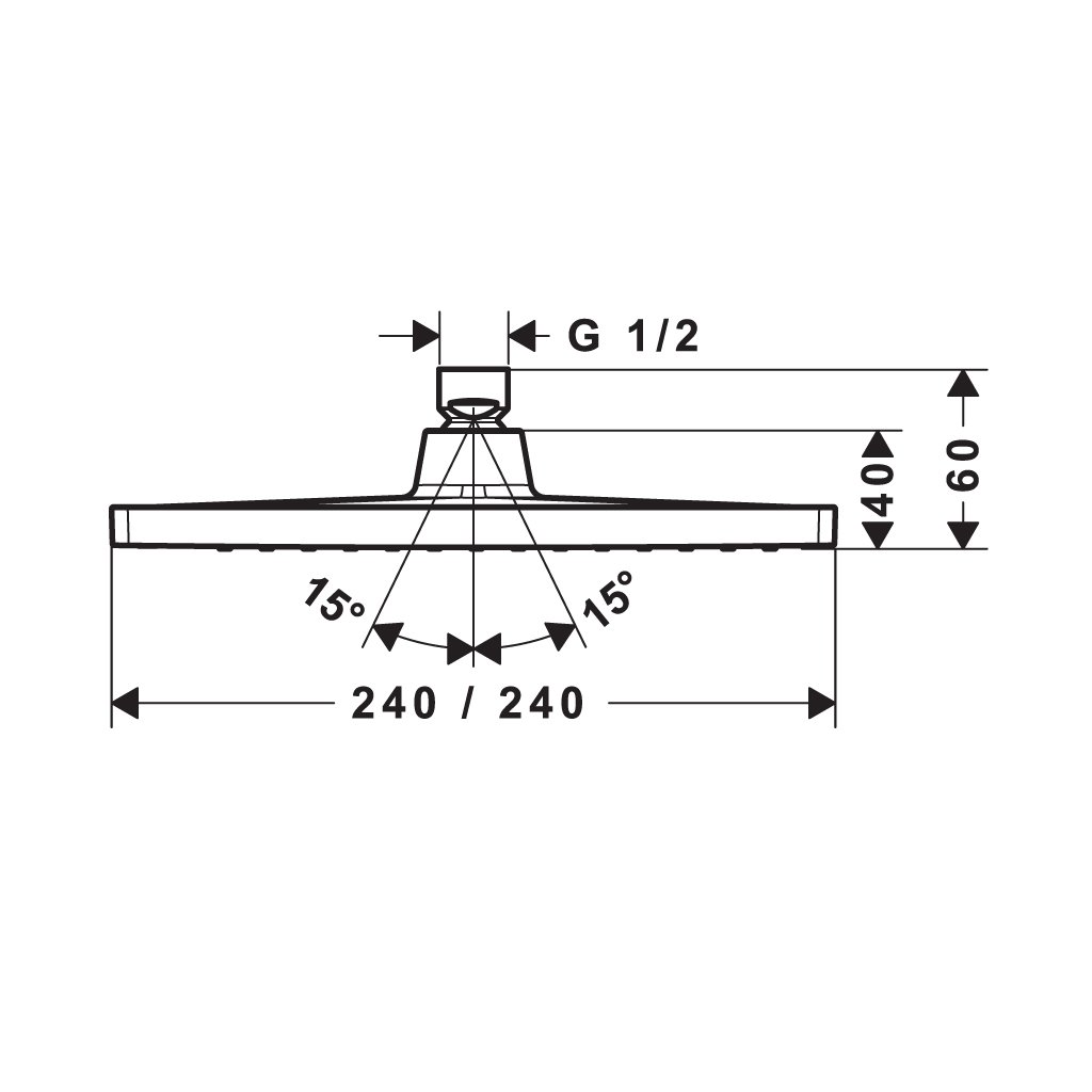Sen đầu gắn tường Raindance Crometta E