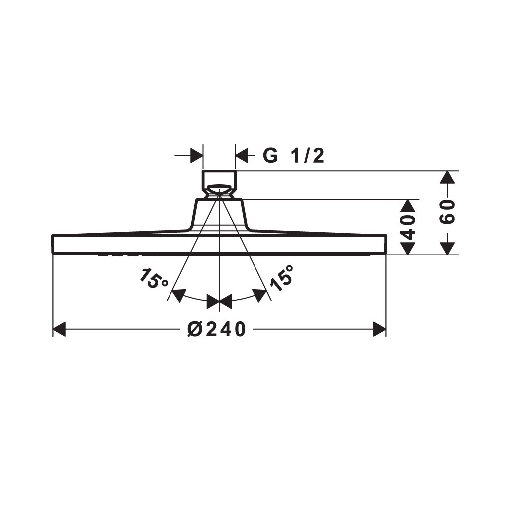 Sen đầu gắn tường Raindance Crometta E