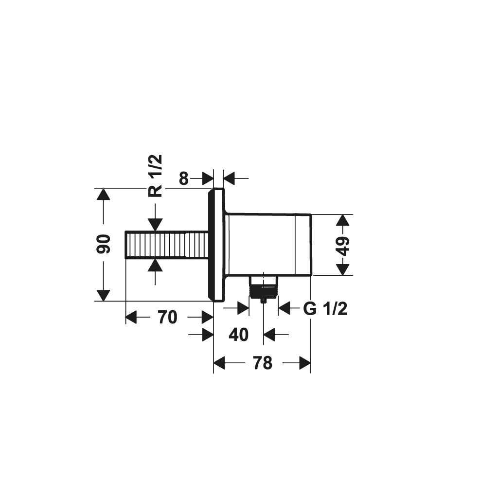 Phụ kiện cấp nước có giá đỡ sen FixFit E
