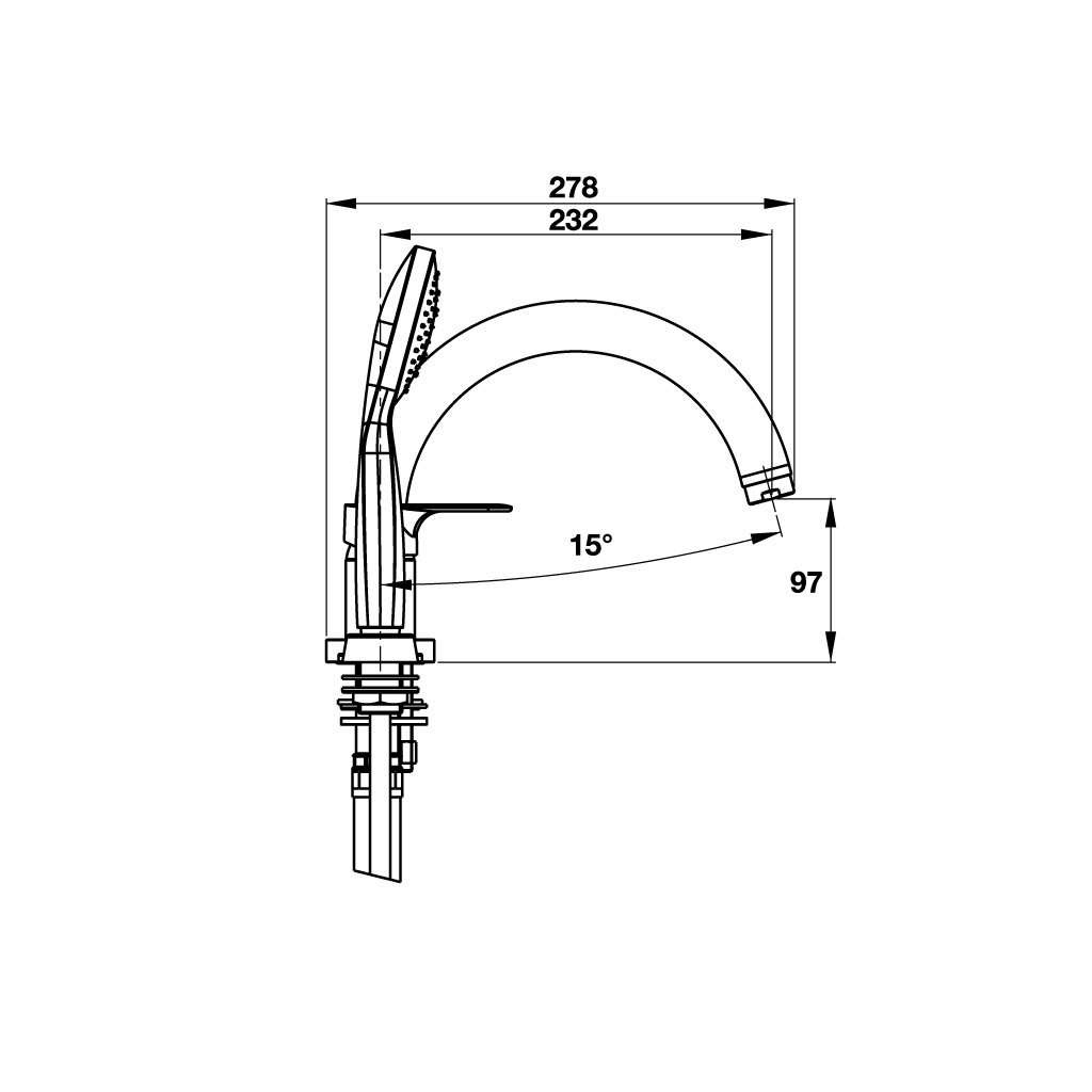 Bộ trộn bồn tắm 4 lỗ ACTIVE